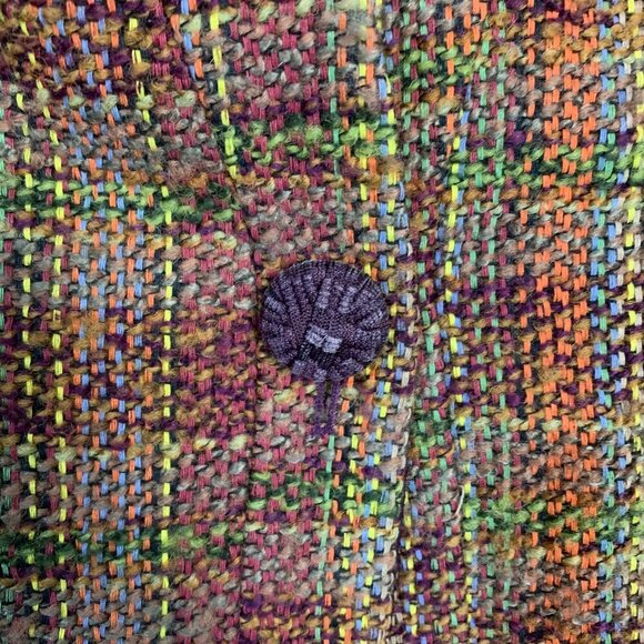 Coldwater Creek Tweed Boucle Cropped One Button Collarless Blazer - Picture 4 of 12